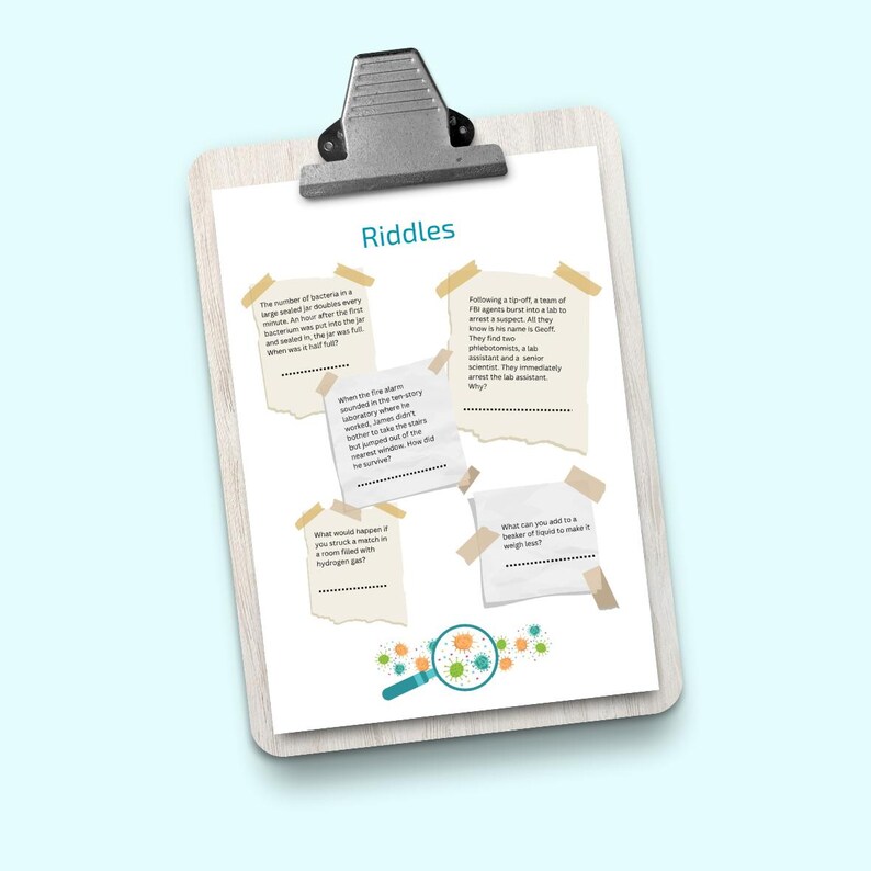 Lab Week 2025 Riddles Sheet, Ready to Print Instant Download, Printable ...