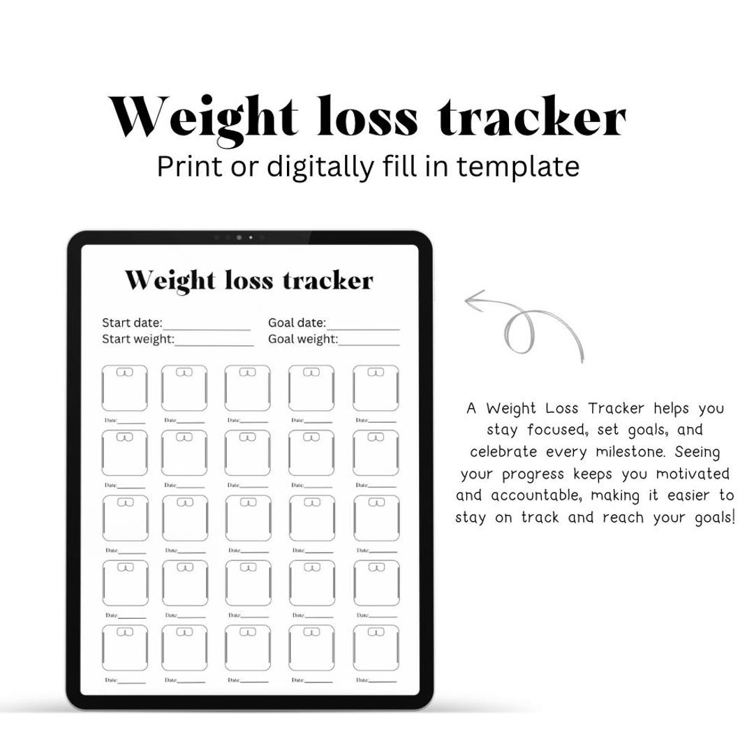 Weight Loss Tracker Etsy