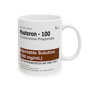 Caneca de cerâmica Masteron Esteroide, (11oz, 15oz)