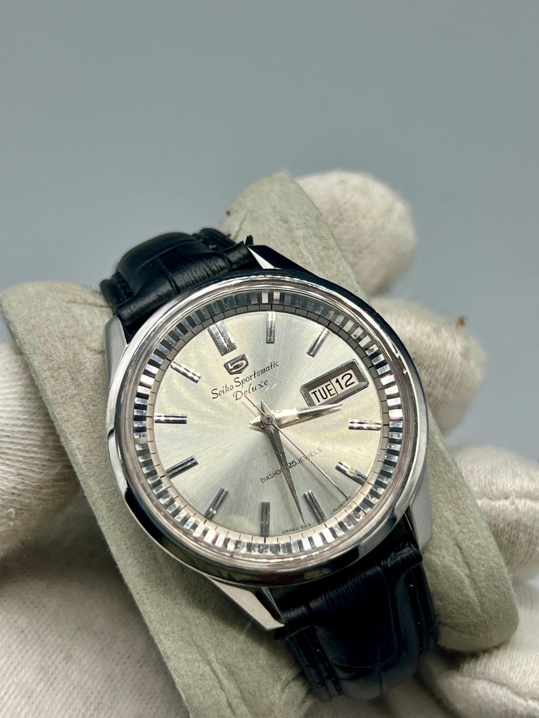 腕時計 SEIKO Sportsmatic Deluxe 25 Jewels Seiko 5 Sportsmatic Diashock 25 Js Deluxe Automatic - Etsy
