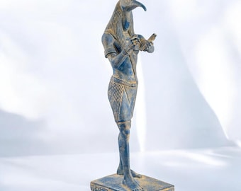 Réplique de statue du dieu égyptien Thot, décoration de maison de divinité du chaos de style musée
