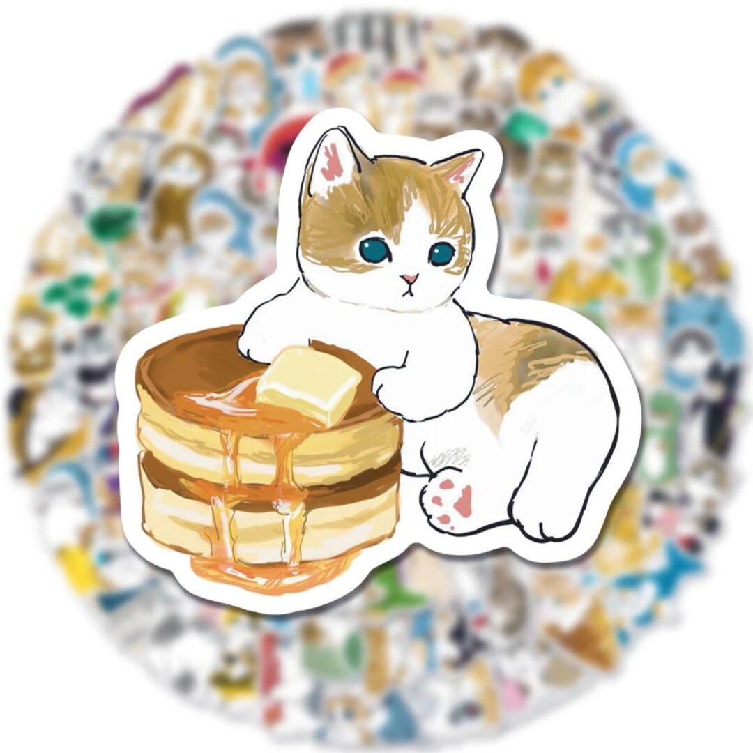 10/50/100/200pcs Funny Cat MEME Graffiti Stickers Cute Cartoon Kitten ...