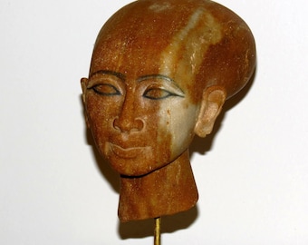 Replica Aten Akhenaten Sculpture: Ancient Egyptian Quartzite Head Art Home Decor