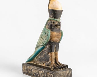Egyptian Horus Falcon God Statue Replica – Large Stone Sculpture Made in Egypt