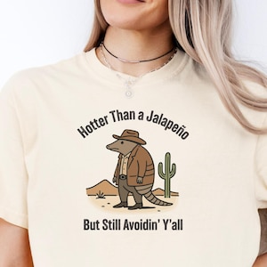 Armadillo Cowboy Shirt, Comfort Colors Armadillo Tee, Homebody T-Shirt, Western Meme Shirt, Weirdcore Oversized Sarcastic Tee,Introvert Gift