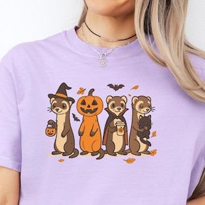 Ferret Squad Halloween Shirt, Cute Ferret Lover Sweatshirt, Funny Pet Ferret Spooky Season Tee, Comfort Colors® Fall Outfit, Ferret Gifts