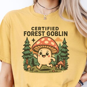 Funny Mushroom Shirt, Comfort Colors Forest Goblin Shirt, Fungi Lover T-shirt, Outdoors Mushroom Shirt, Boho Funny Tee,Mushroom Magic Gift