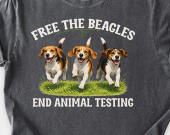 T-shirt The Beagles gratuit, T-shirt Mettre fin aux tests sur les animaux, Haut militant pour les amoureux des Beagles, Sweat-shirt des droits des animaux, Cadeau chien de sauvetage