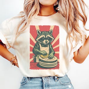 Raccoon Shirt, Funny Raccoon Dish Washing Shirt, Cute Raccoon Retro Shirt, Comfort Colors  Trash Panda Tee, Raccoon Lover Gift, Raccoon Meme