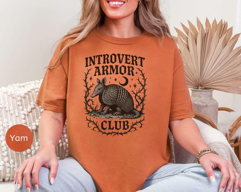 Gordeldier introvert pantserclubshirt, comfort kleuren gordeldier-shirt, gothic Weirdcore retro-shirt, sarcastisch introvert humor-T-shirt afbeelding 12
