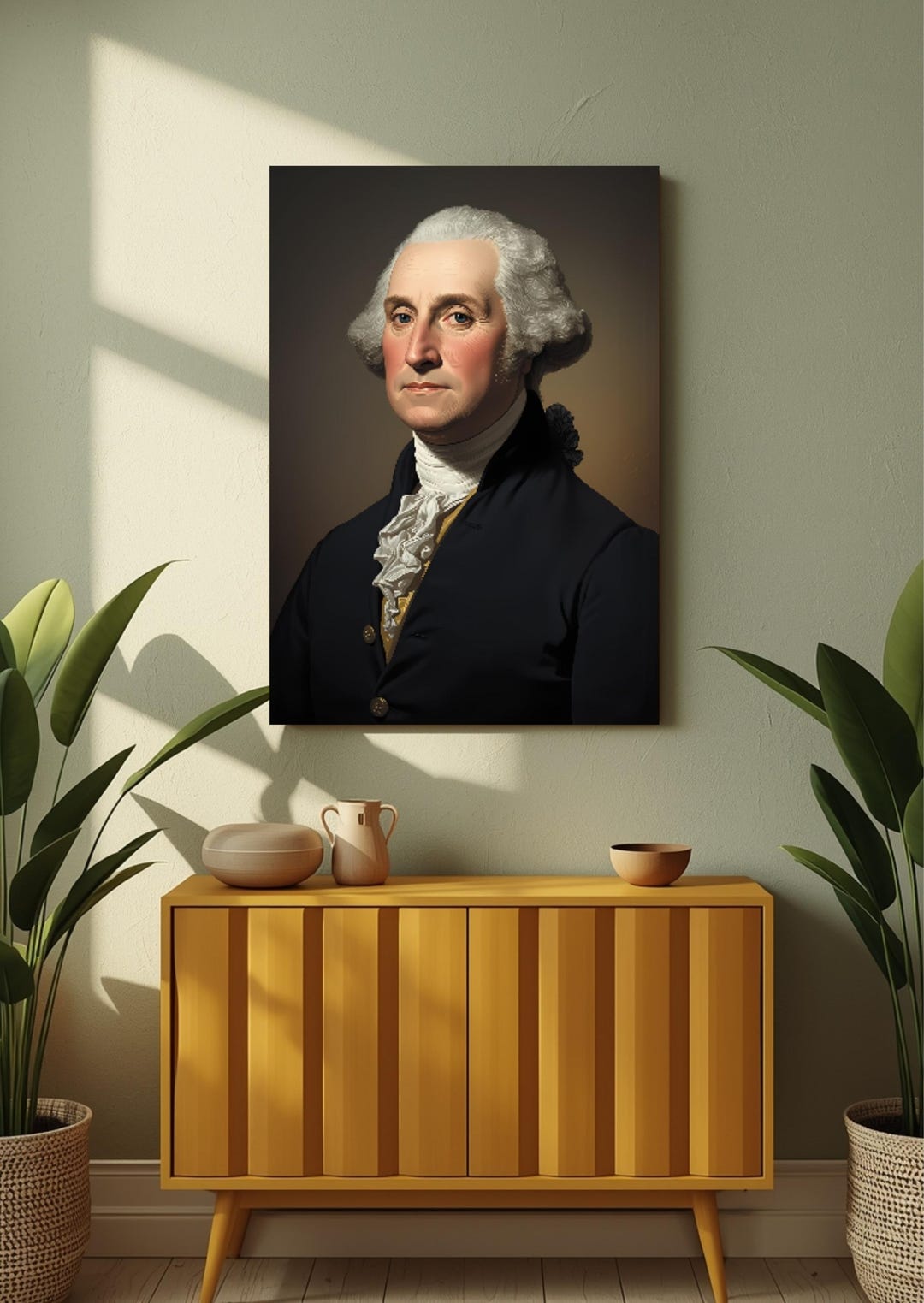 George Washington Portrait Wall Art Printable, Classical Historical ...