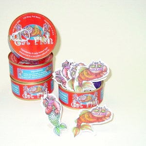Cat Fish -- Gift Tags in a Can