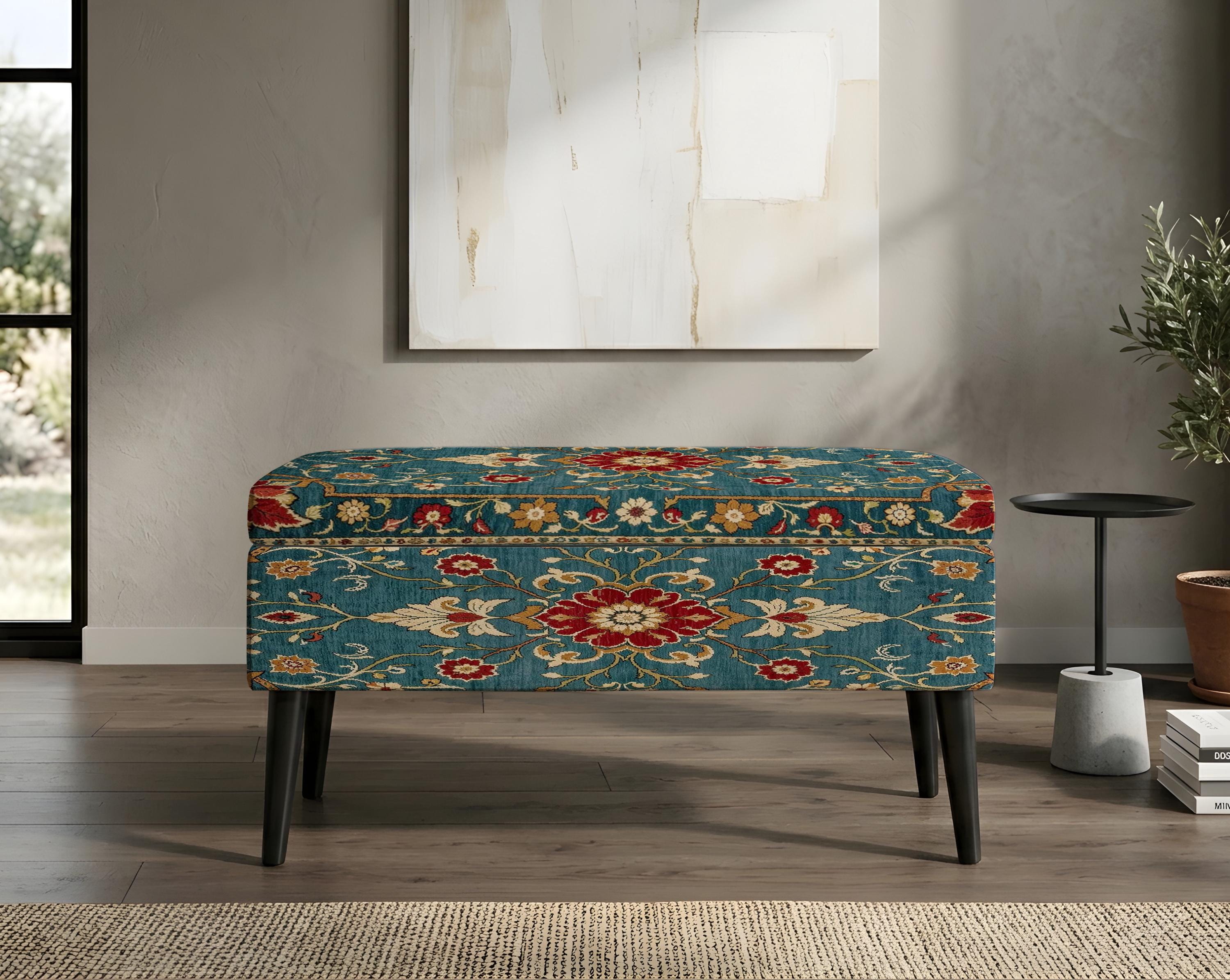 Bed End Bench, Wooden Storage Seat, Storage Bench Seat, Nursery Bench ...