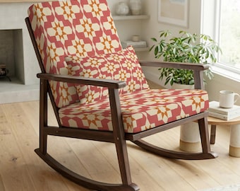 Boho Armchair, Handmade Seating, Lounge Seat, Rocking Chair Legs, Outdoor Lounger, Home Library Chair, Living Room Seat