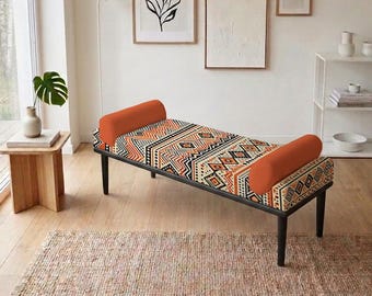 Wohnkultur, robuste Bank, Premium-Bank, luxuriöse Wohnkultur, Kilim-Bank, zeitgenössische Bank, Mehrzweckmöbel