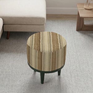 portable ottoman, tiny home decor, fabric stool, compact ottoman, printed pouf, chic ottoman, hallway decor, decor bench stool