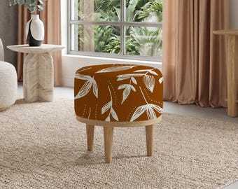 cozy decor item, warm home decor, printed design bench, multipurpose ottoman, creative furniture, boho hallway, eco fabric bench