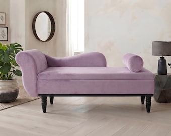 Velvet Bench Seat with Storage, Hidden Storage Ottoman, Upholstered Entryway and Bedroom Furniture