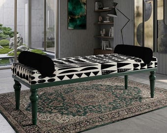 extra seating, modern cozy bench, footrest ottoman, modern home decor, everyday furniture, handmade ottoman, entry bench