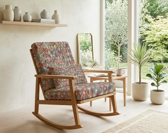 Boho Furniture, Handmade Seater, Home Seating, Handmade Upholstery, Reading Nook Seat, Porch Decor, Nursery Rocking