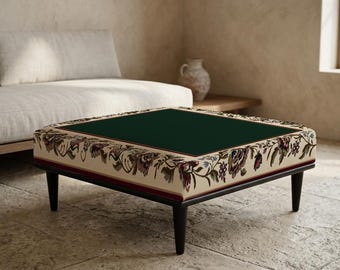Dining Area Bench, Print Textile, Cozy Decor, Stylish Bench, Farmhouse Bench, Turkish Rug Bench, Livingroom Decor