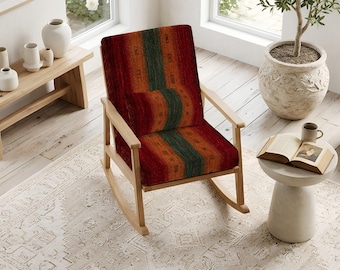 Designer Furniture, Unique Home Decor, Upholstered Print, Lounge Seat, Porch Rocking Seater, Outdoor Lounger, Cocktail Chair