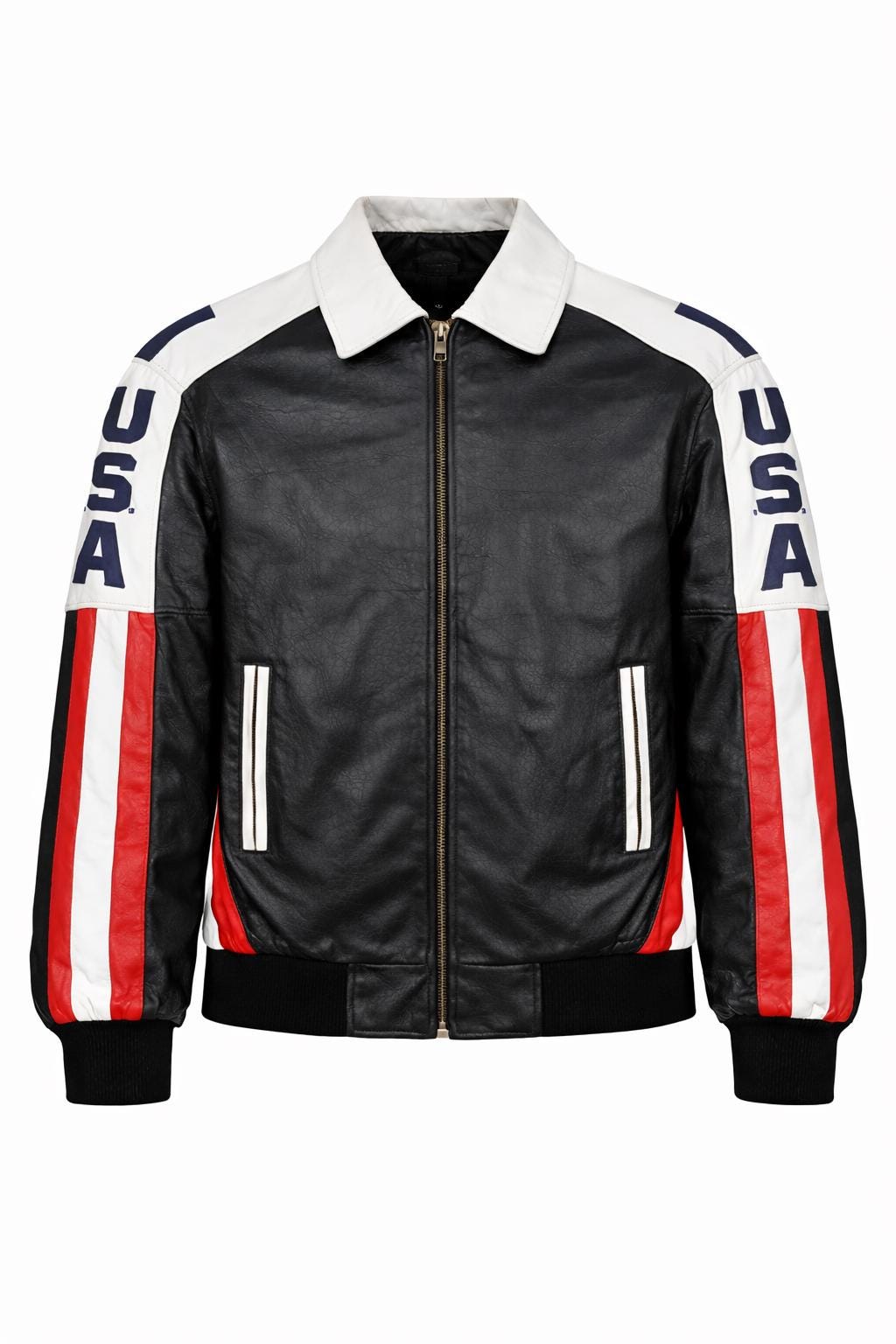 Usa Flag Leather Jacket - Etsy