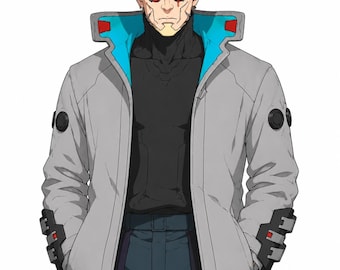 Cyberpunk Edgerunners 2 Weak KingSly Leather Jacket | Streetwear futuristic Anime Cosplay Coat