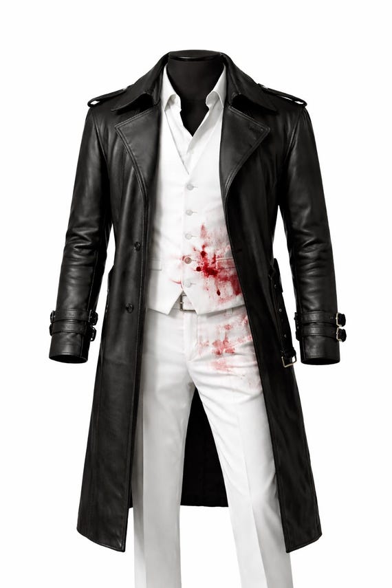 Handmade Resident Evil Requiem Zeno Black Leather Coat - RE9 Zeno Cosplay Gamer Inspired Costume