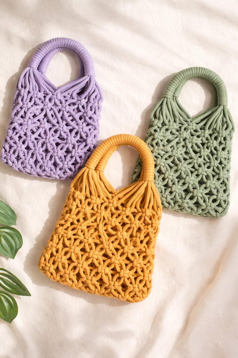 Macrame Tote Bag Pattern, Boho Beach Knot Tutorial (PDF Download) - Etsy