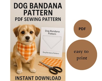 Hunde Bandana Schnittmuster: Anfängerfreundliche PDF Vorlage