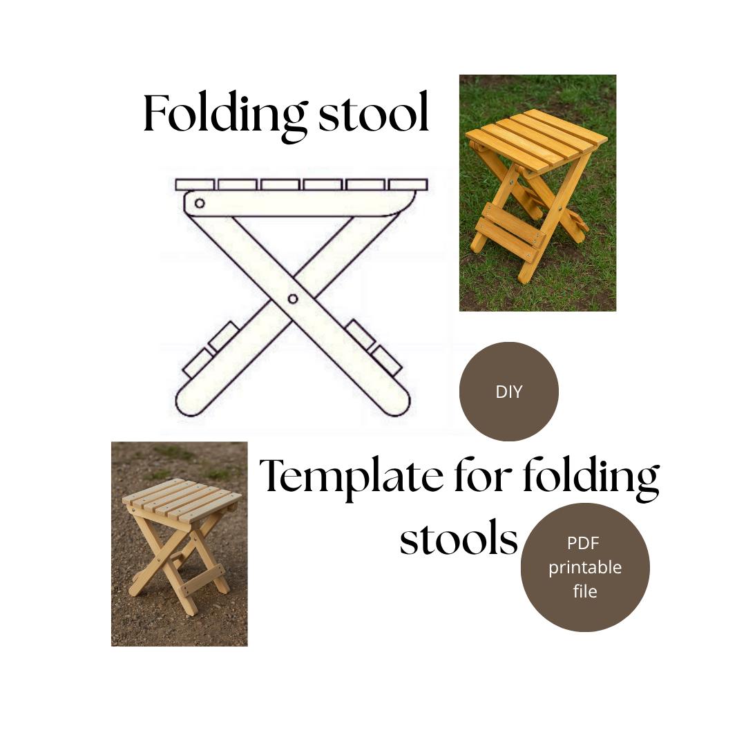 Klapphocker Aus Holz - Praktischer Faltbarer Hocker Für Camping & Picknick