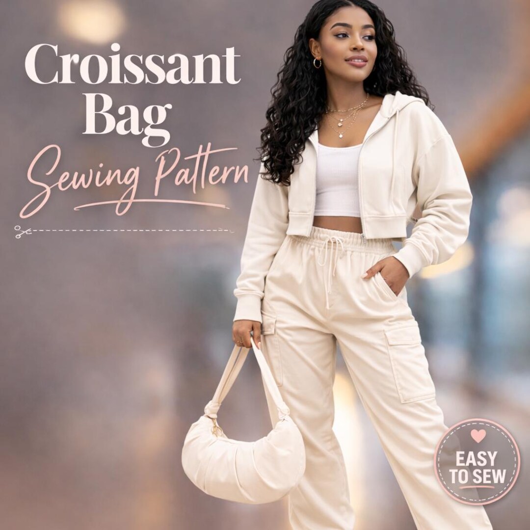 Croissant Bag Sewing Pattern, Crescent Shoulder Bag, Easy A4 PDF ...