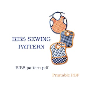 Baby bib pattern, bibs sewing pattern, printable PDF, baby bibs pattern