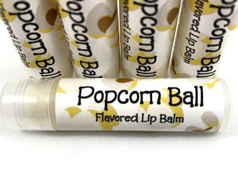 Popcorn Ball Flavored Lip Balm | Gift  for Fall | Gift for Teen | Halloween Gift | Stocking Stuffer | Gift Under 5