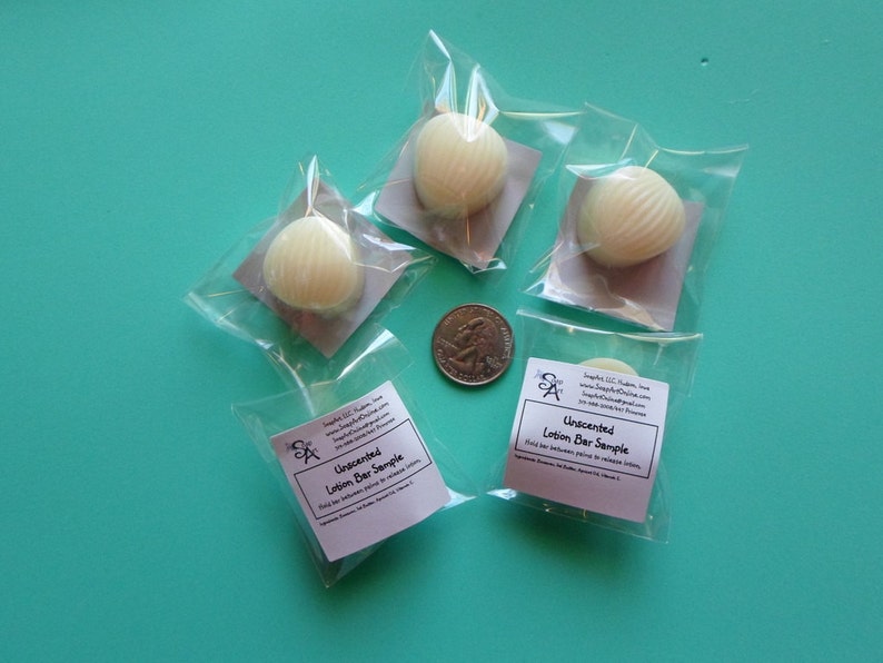 Homemade Solid Hand Lotion Bar Samples Set of 5 Small Etsy