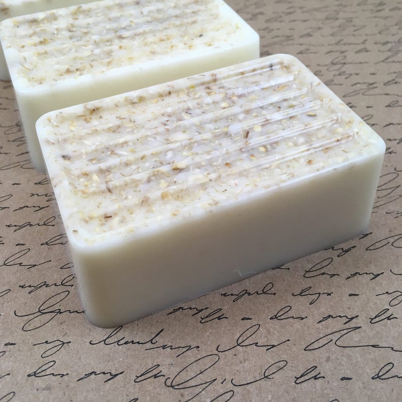 Oatmeal Soap Big Bar of Luxury Goat's Milk Soap With Oatmeal Gift for Her Gift for Him image 1