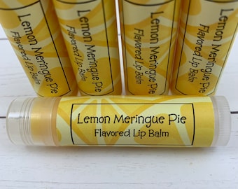 Lemon Meringue Pie Flavored Lip Balm | Moisturizing Lip Balm | Lip Balm with Shea Butter | Lip Balm with Beeswax | Stocking Stuffer