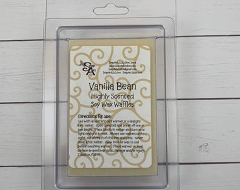 Vanilla Bean Scented Soy Wax Melts | Highly Scented | Gift for Her | Pure Soy Wax | Vanilla Bean Wax Tarts