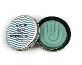 Aqua Spa Fresh Scent Solid Lotion Bar in Tin | Solid Hand Lotion | Gift for Her | Mother's Day Gift | Stocking Stuffer | Gift for Friend