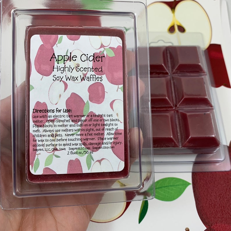 Apple Cider Soy Wax Melts Wax Waffles Highly Scented image 5