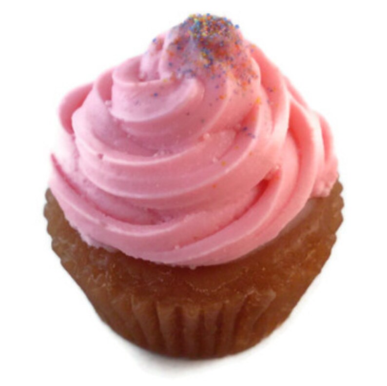 Cupcake Soap Pink Frosted Party Favor Cupcake Soap Pink Frosted Party Favor