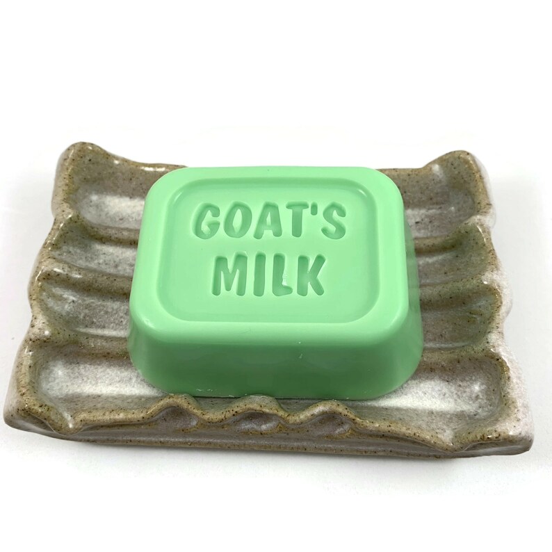 Cucumber Melon Scented Personal Size Goat's Milk Soap Gift for Her Gift for Him Stocking Stuffer image 3