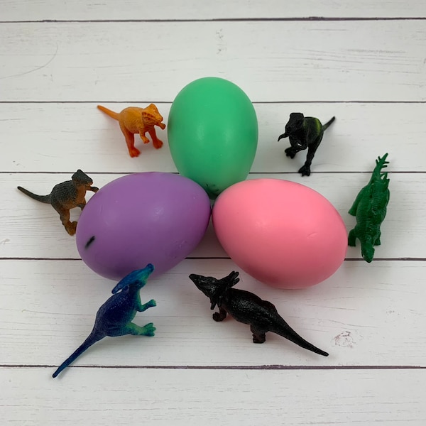 Dinosaur Egg Goat's Milk ONE Soap With Dinosaur Toy Hidden Inside | Children's Soap | Gift for Kids | Soap Favor | Soap for Kids | Egg Soap