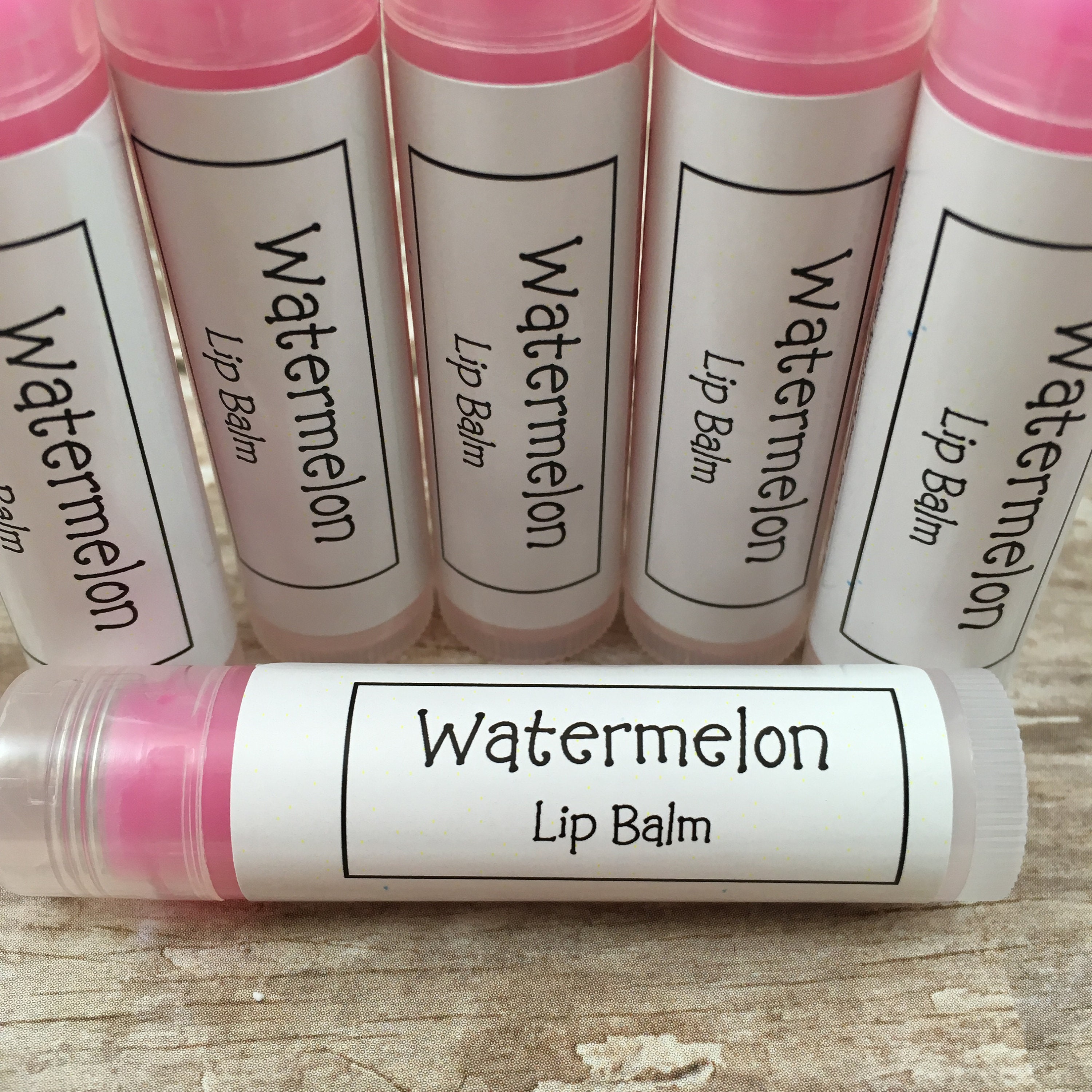 Watermelon Flavored Lip Balm Chapstick With Shea Beeswax Etsy