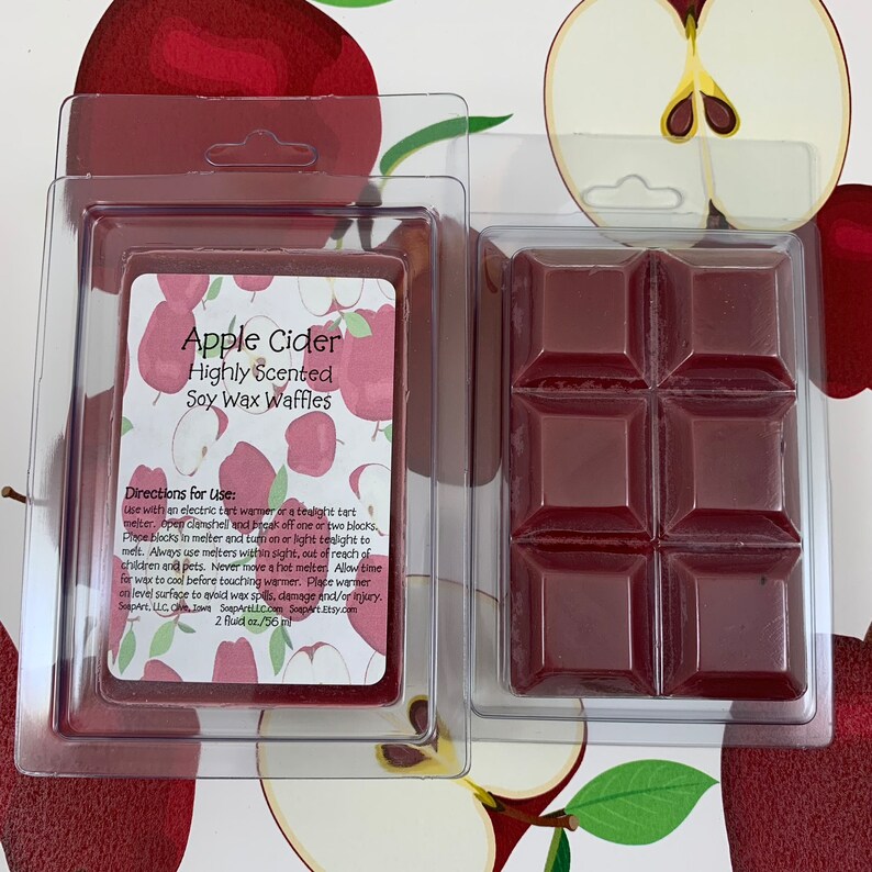 Apple Cider Soy Wax Melts Wax Waffles Highly Scented image 1