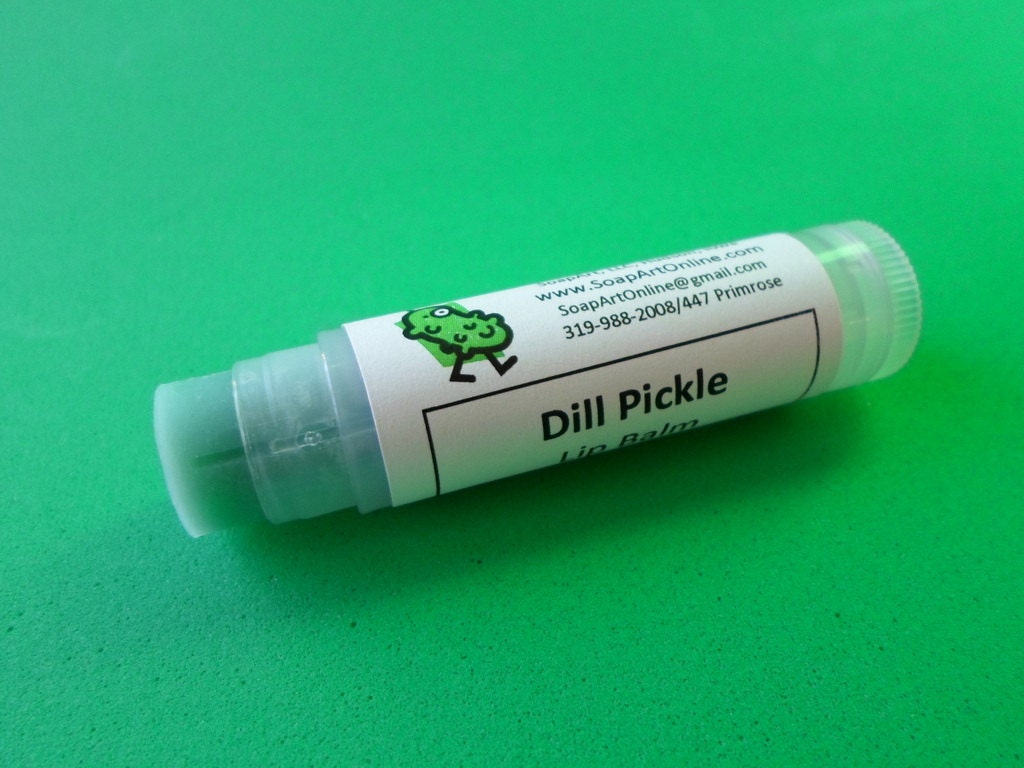 Dill Pickle Lip Balm | Homemade Lip Balm | Handmade Lip Balm | Dill P…