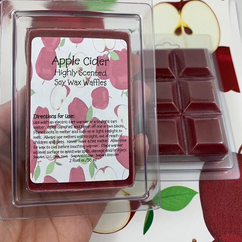 Apple Cider Soy Wax Melts Wax Waffles Highly Scented image 4
