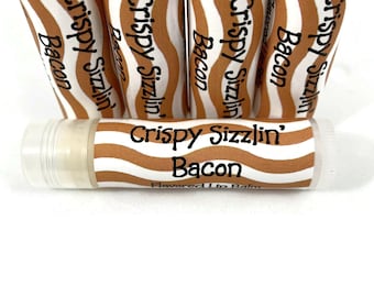 Bacon Flavored Lip Balm | Crispy Sizzlin' Bacon Uncolored | Helps Dry Lips | Gag Gift | White Elephant Gift | Gift for Her | Gift for Him