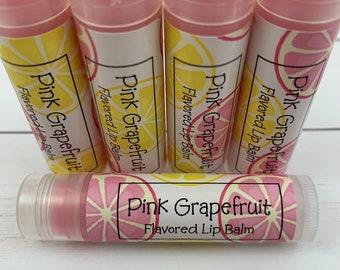 Pink Grapefruit Flavored Lip Balm | Gift for Her | Gift for Him | Bridesmaid Gift | Stocking Stuffer